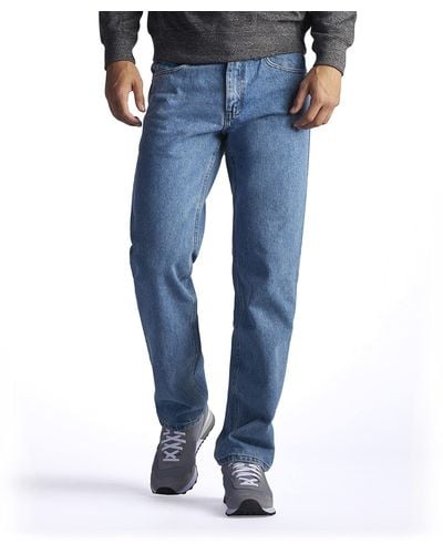 Lee Jeans Regular Fit Straight Leg Jeans - Blau