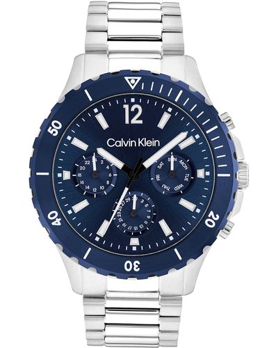 Calvin Klein Multifunction Stainless Steel And Link Bracelet Watch - Metallic