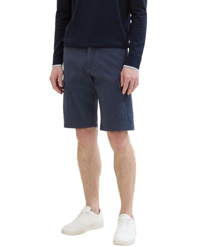 Tom Tailor Relaxed Fit Cargo Shorts - Blau