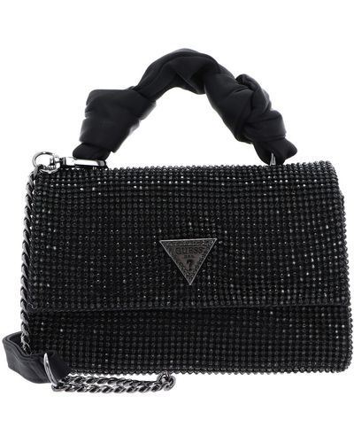 Guess Lua Top Handle Flap Bag Black - Zwart