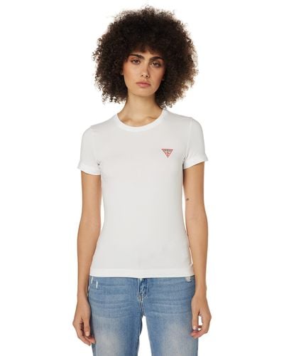 Guess SS CN Mini Triangle T-Shirt - Bianco