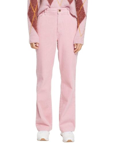Esprit Cord-Hose mit weitem Bein im Mix-and-Match-Stil - Pink