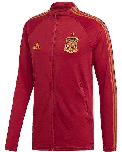 adidas 21 Spain Anthem Jacket - Red-Yellow - Rot