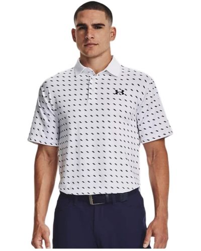 Under Armour Playoff 2.0 Deuces Printed Polo Shirt - White