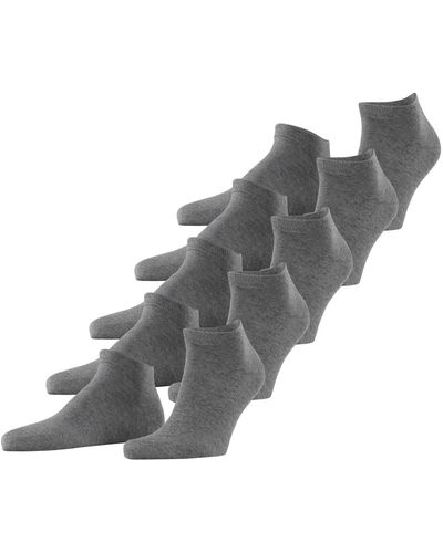 Esprit Sneaker Solid 5-Pack Bio Baumwolle weiß schwarz viele weitere Farben verstärkte sneaker ohne Motiv atmungsaktiv - Grau