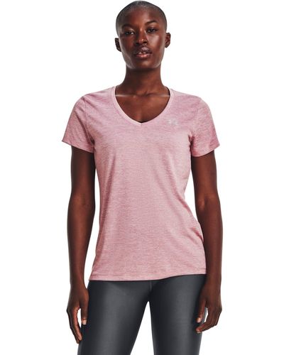 Under Armour Tech V-neck Twist Short-sleeve T-shirt, - Pink