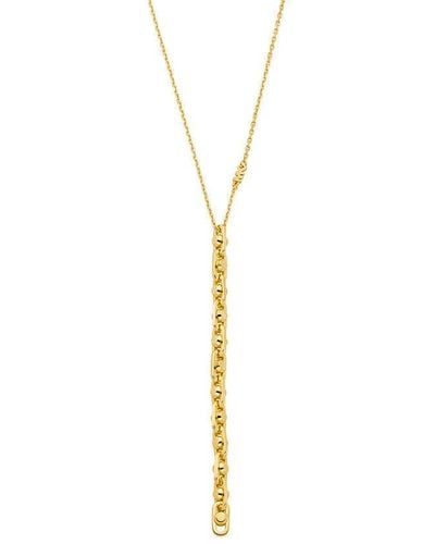 Michael Kors – Premium Astor Link Lariat-Halskette aus goldfarbenem Sterlingsilber für - Mettallic