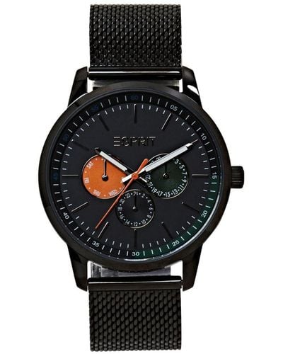 Esprit Armbanduhr mit Milanaiseband aus Edelstahl - Schwarz