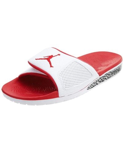 Nike Jordan Tongs Hydro III Retro Blanc/Rouge/Gris Taille: 46