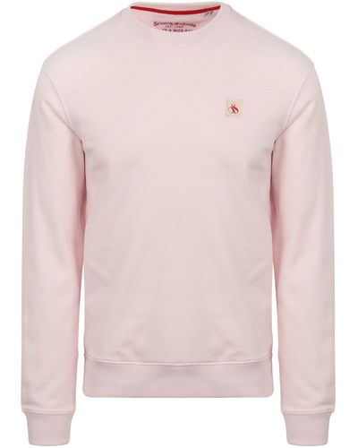 Scotch & Soda Essential Logo Badge Sweatshirt - Pink