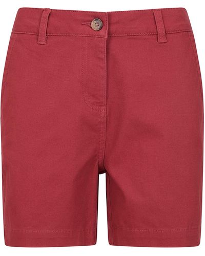 Mountain Warehouse Lightweight & Durable Oeko-tex 100® Short Trousers With Uv Protect & Front Pockets - Best For - Red