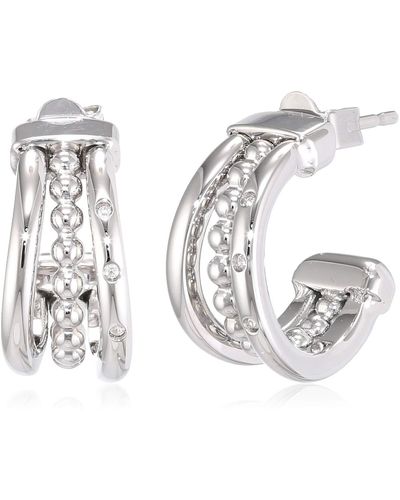 Tommy Hilfiger Jewelry Clous d'Oreilles pour en Acier inoxidable avec cristaux - 2701091 - Métallisé