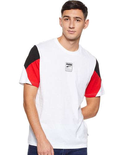 PUMA T-Shirt 583489 Rundhals 100% Baumwolle Sportmode Kurzarm Sportiv - Weiß
