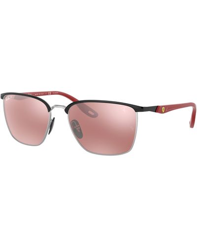 Ray-Ban Rb3673m Scuderia Ferrari Collection Square Sunglasses - Black