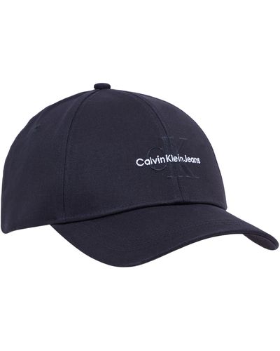 Calvin Klein Mono Logo Embro Cap Cap - Blue