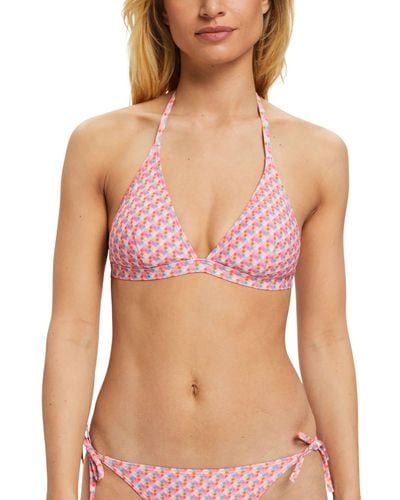 Esprit Marley Beach Rcs Pad Holders Bikini Top - Pink