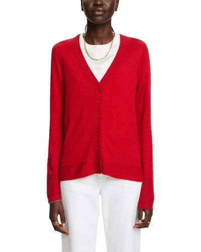 Esprit Cardigan Met V-hals - Rood