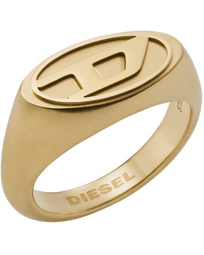 DIESEL Ring Für Männer Stahl - Mettallic
