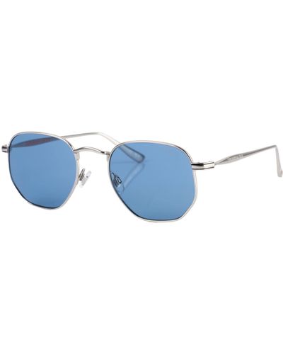 Superdry Studios Crew Sunglasses - Silver - Blue