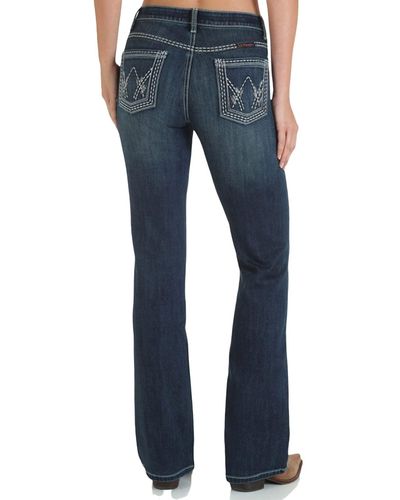 Wrangler Shiloh Low Rise Bootcut Ultimate Reitjeans Jeans - Blau