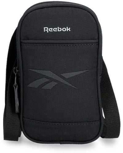 Reebok Newport Small Crossbody Bag Black 10,5x18x2 Cms Polyester