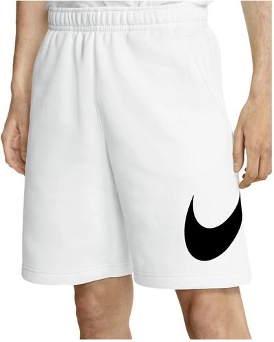 Short Nike Club Fleece Blanc pour Homme - DX0731-100