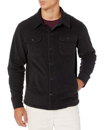 Amazon Essentials Long-sleeve Polar Fleece Shirt Jacket - Black