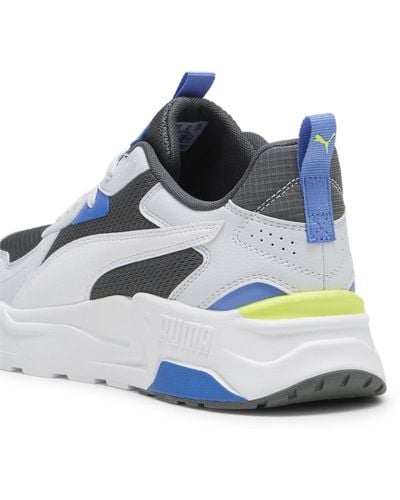 PUMA Trinity Lite Sneakers Voor 41 Mineral Gray White Silver Mist Electric Lime - Blauw
