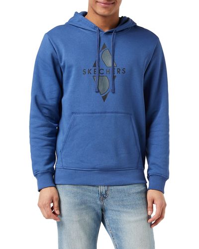 Skechers Big Diamond Pullover Hooded Sweatshirt - Blauw