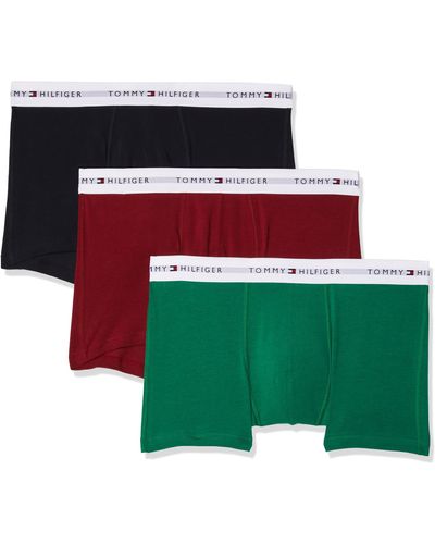 Tommy Hilfiger 3er Pack Boxershorts Trunks Unterwäsche - Grün