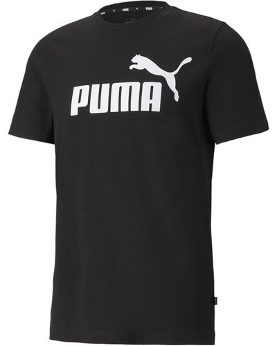 PUMA Herren T-shirt Ess Logo Tee - Wit