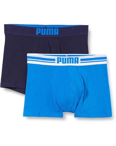 PUMA Pack de 2 Bóxers Cortos Basic - Azul