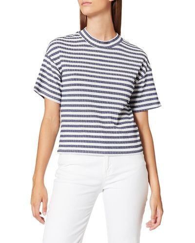 FIND Stripe Boxy T-shirt - Blue