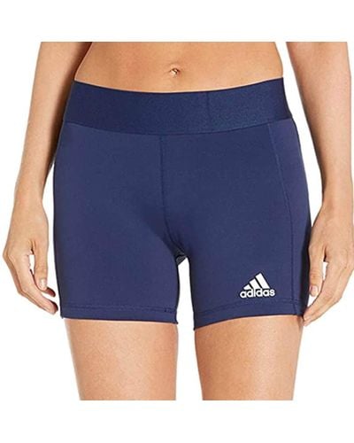 adidas Womens Techfit Volleyball Shorts Tights - Blue