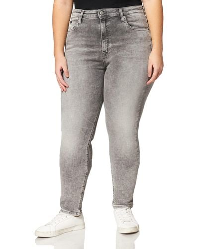 Calvin Klein High Rise Skinny Jeans - Grau