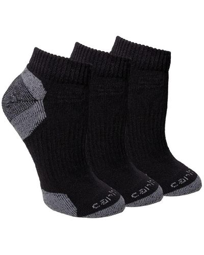 Carhartt Midweight Cotton Blend Sock 3 Pack - Black