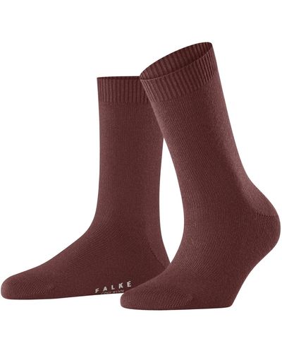FALKE Cosy Wool Wolle dünn einfarbig 1 Paar Socken - Rot