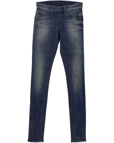 G-Star RAW , 3301 Super Skinny, Jeans Hose Superstretch Midblue W 27 L 32 - Blau