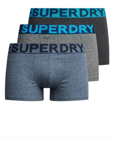 Superdry Trunk Triple Pack Boxershorts - Blau