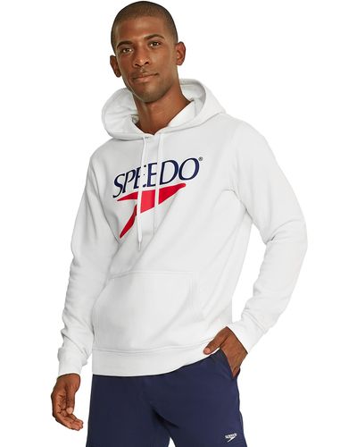 Speedo 's Sweatshirt Hoodie Vintage Heavy Weight - White