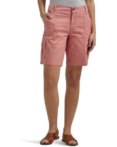 Lee Jeans Flex-to-go Mid-rise Relaxed Fit Cargo Bermuda Short - Pink