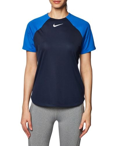 Nike W NK DF ACDPR SS Top K T-Shirt - Blu