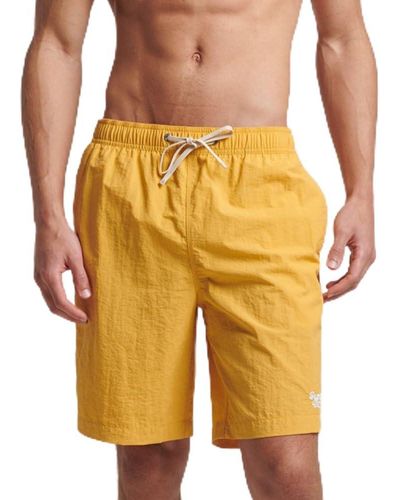 Superdry Vintage Swim Shorts - Yellow