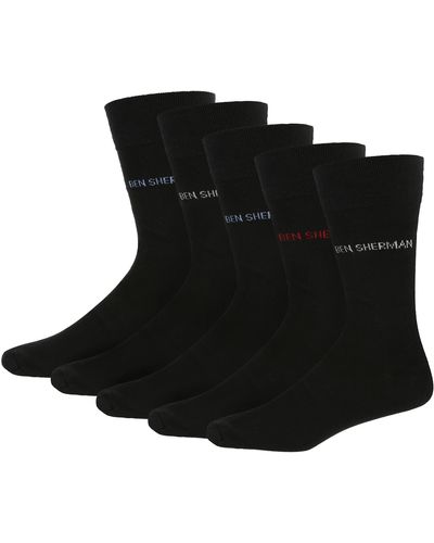 Ben Sherman S Cotton Socks In Black