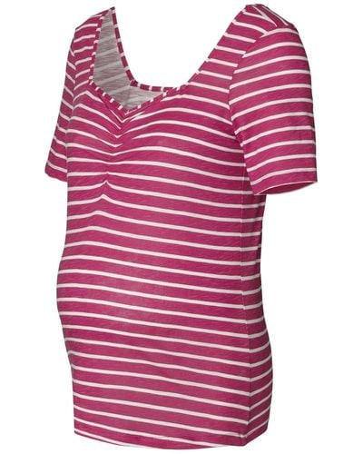Esprit T-shirt Short Sleeve Stripe - Pink
