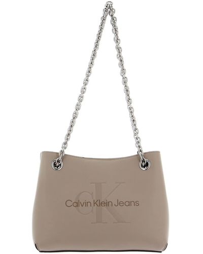 Calvin Klein CKJ Sculpted Shoulder Bag24 Mono Dune - Grigio