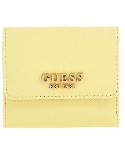 Guess Laurel Slg Card & Coin Purse Wallet - Yellow