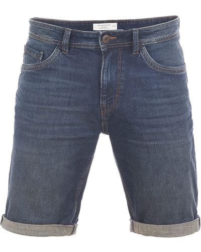 Tom Tailor Jeans Short Josh Regular Slim Fit Kurze Basic Stretch Shorts Baumwolle Bermuda Sommer Hose Denim Blau w31