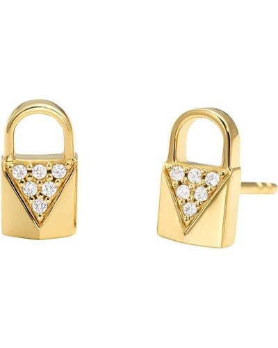 Michael Kors Ladies Stud Earrings 925 Silver One Size Gold 32002510 - Metallic
