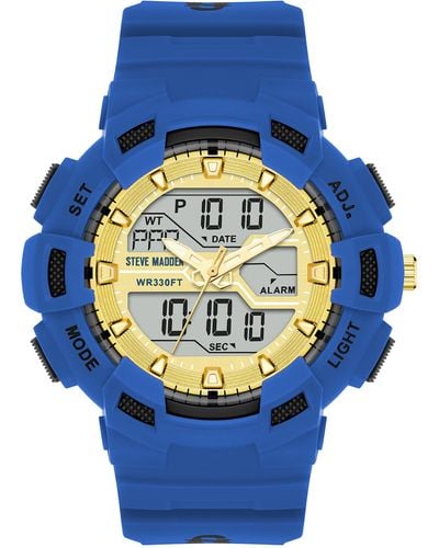 Steve Madden Sport Watch Sm/4000gpbl - Blue